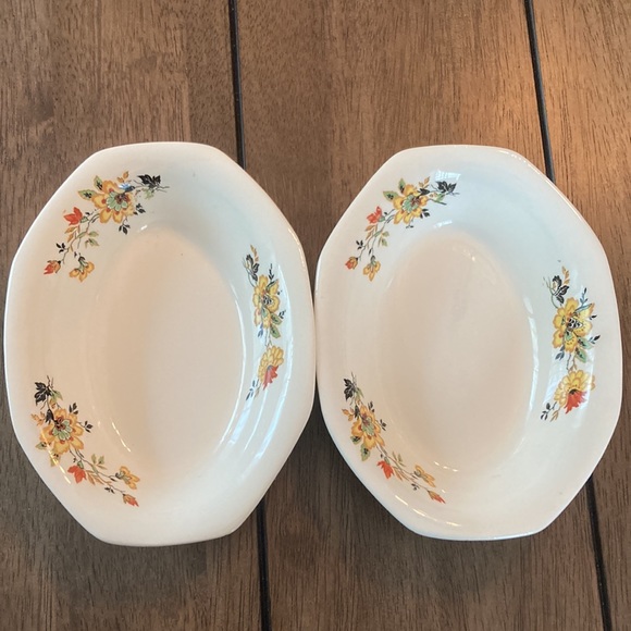 Two Vintage small dish from Homer Laughlin octagonal / oval small dish / plate - Picture 7 of 10